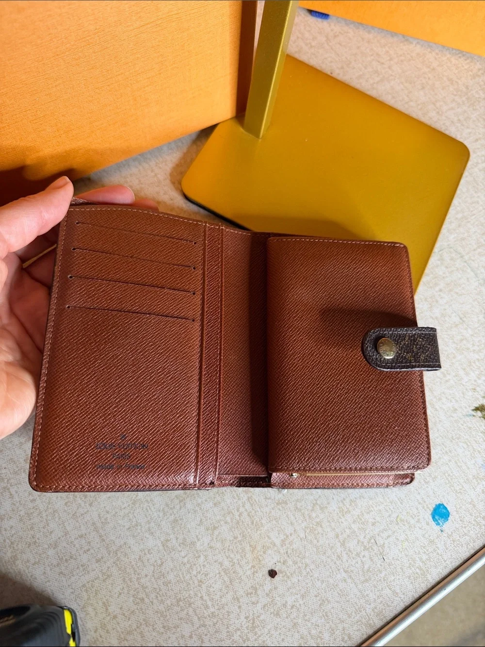 Louis Vuitton Monogram Canvas Snap Wallet in Dark Brown
